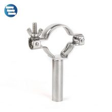 Food Grade Sanitary Stainless Steel Bolt Tube Clamp Round Pipe Support